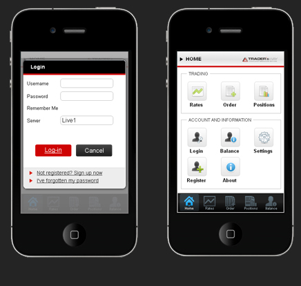Дизайн интерфейса для Iphone Web Trader